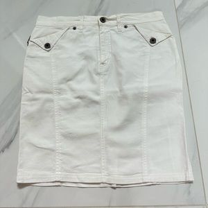 MOSCHINO White Jeans pencil skirt